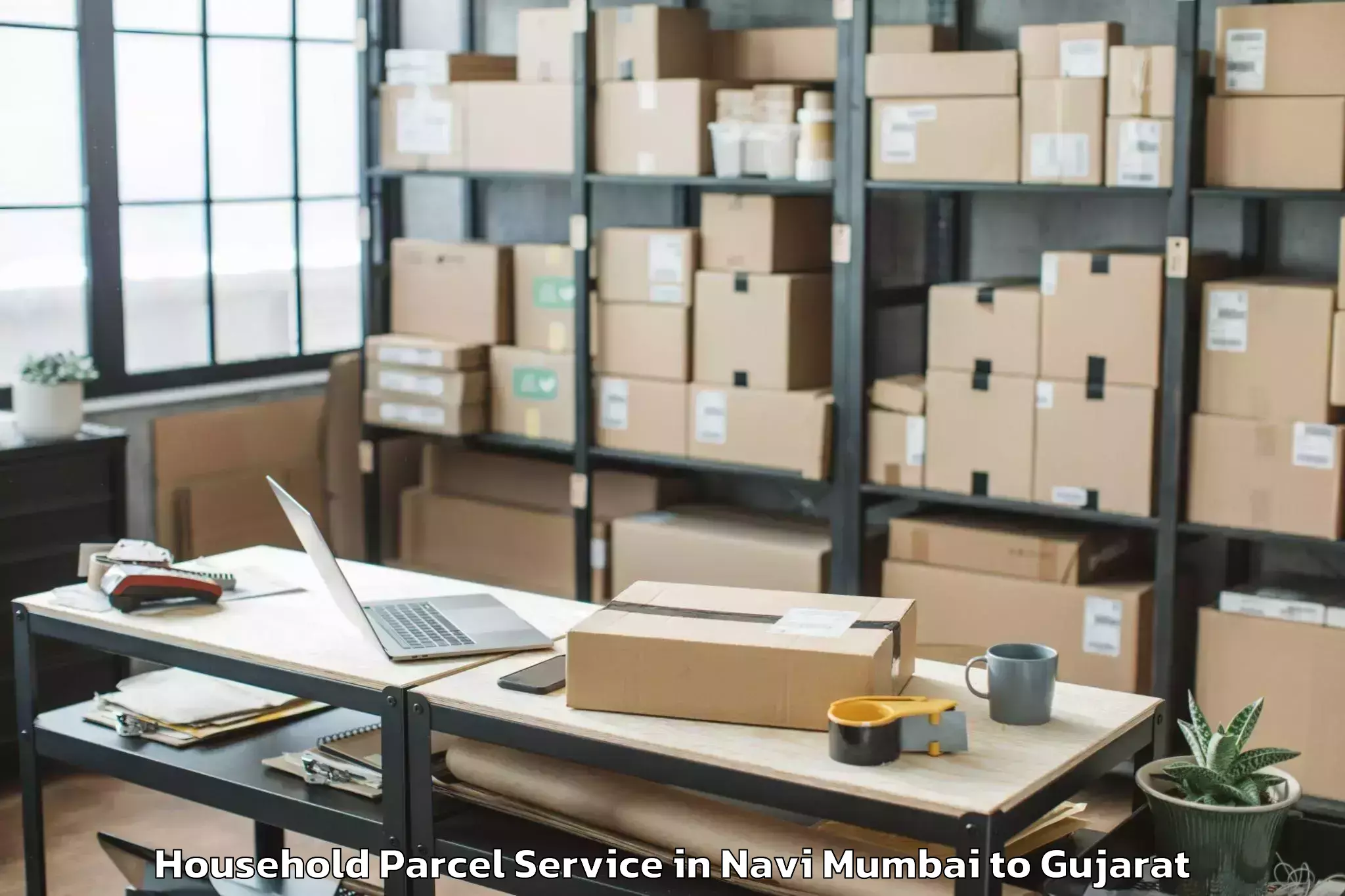 Top Navi Mumbai to Navsari Household Parcel Available